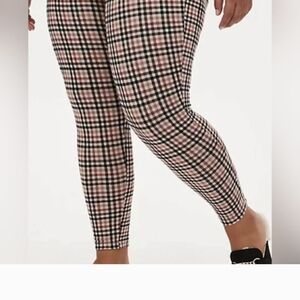 Torrid Pink and Black Plaid Leggings